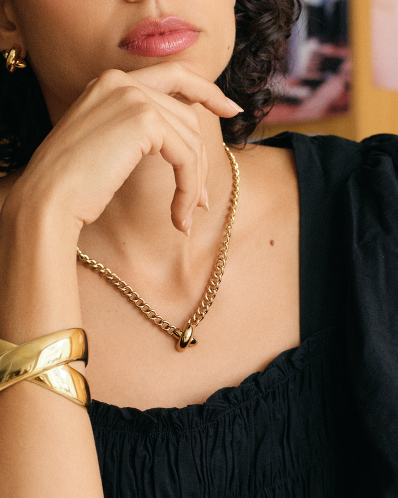 Alexa Necklace L Gouden kettingen Goud