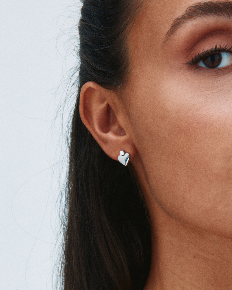 Love Spark Studs Steckerohrringe Silber