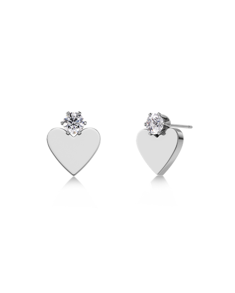 Love Spark Studs Jewellery Silver