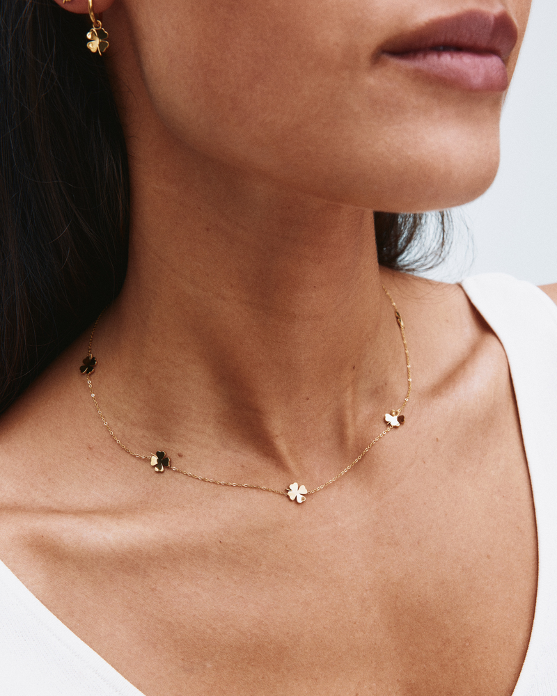 Lucky Mini Necklace Multi Guldhalsband Guld