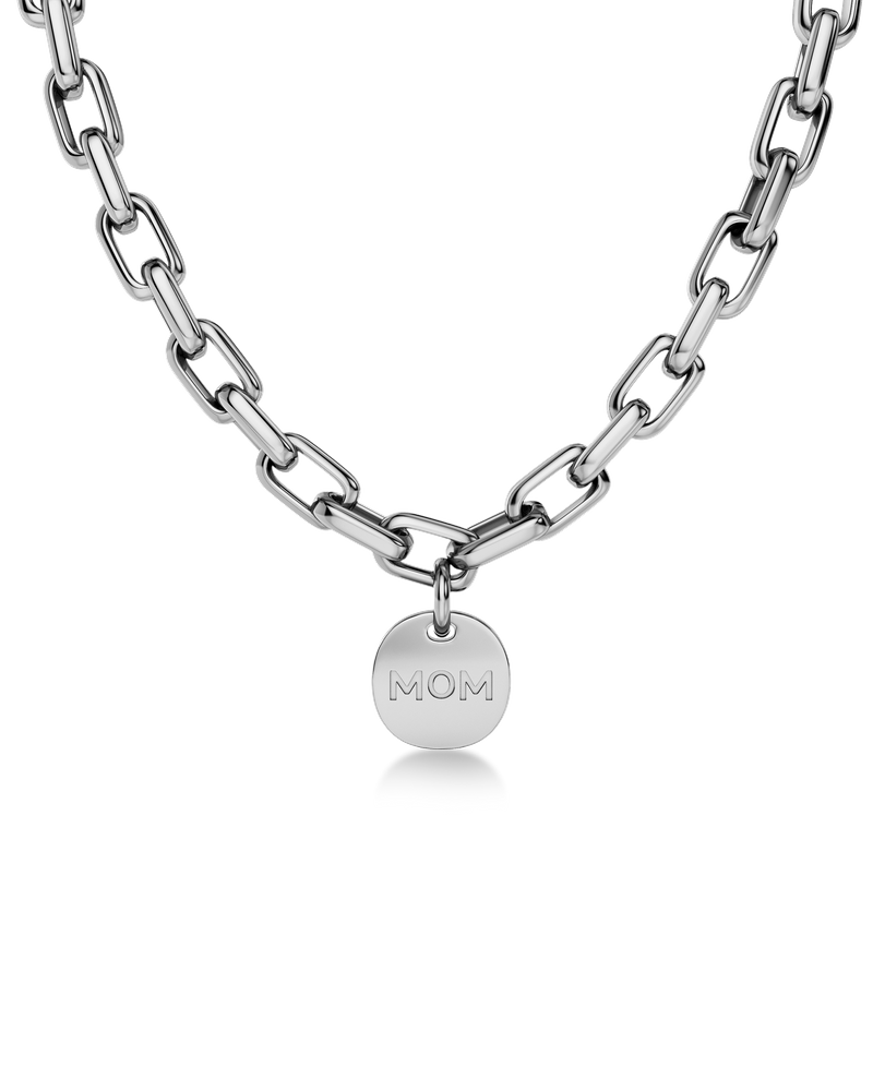 Mom Necklace Maxi Silverhalsband Silver