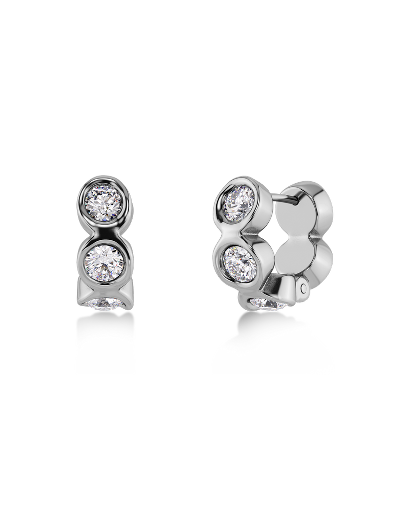 Ocean Gem Hoops Hoops Silver