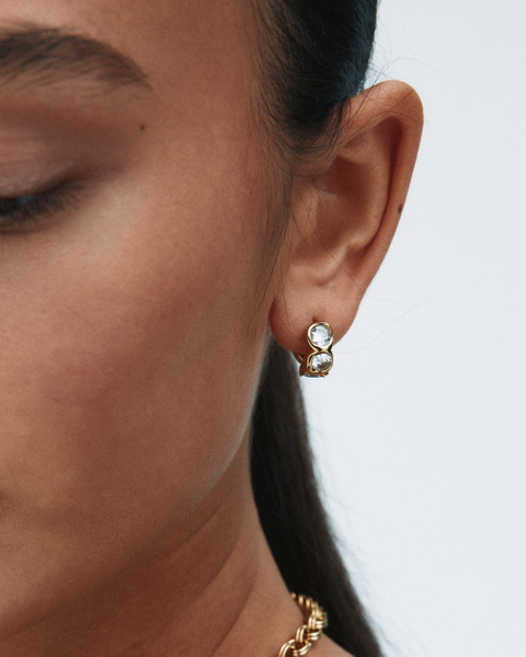 Ocean Gem Hoops Gold earrings Guld