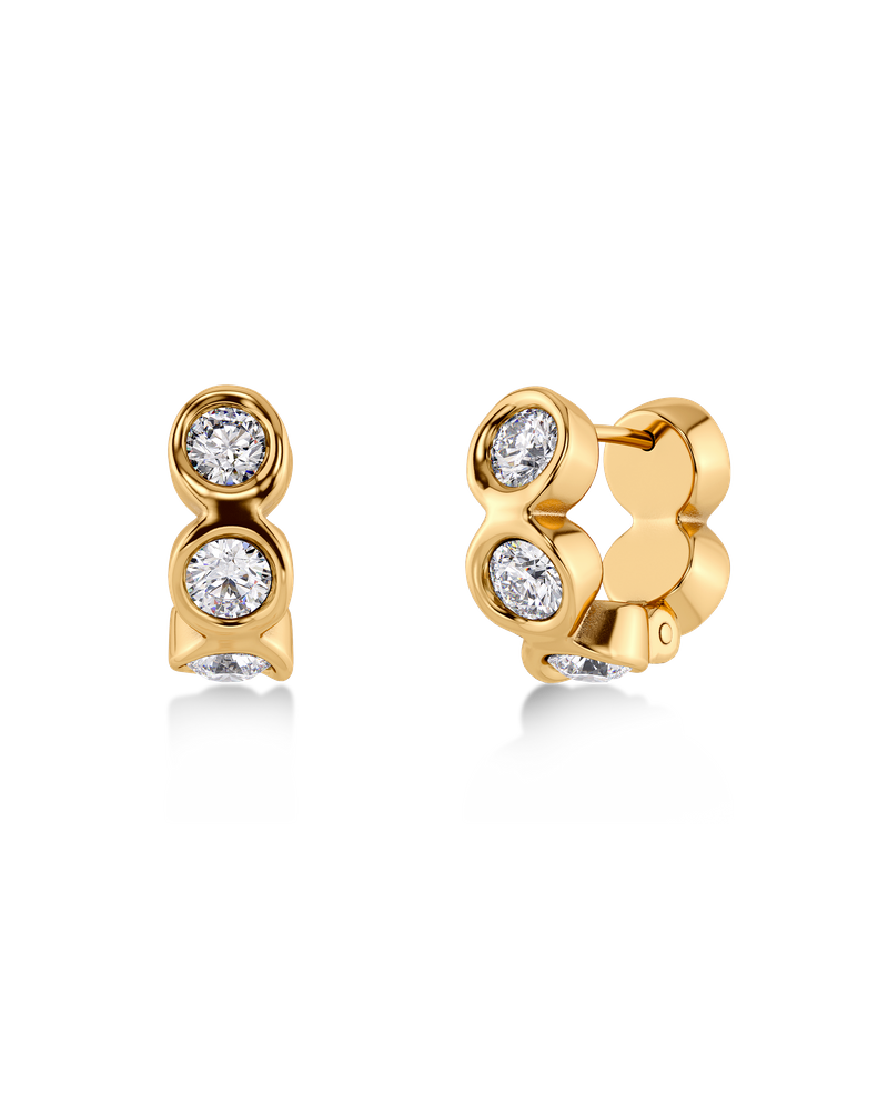 Ocean Gem Hoops Hoops Gold