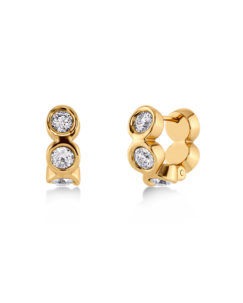 Ocean Gem Hoops Gold earrings Kulta