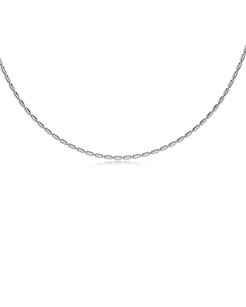 Seed Bead Necklace Hopeiset kaulakorut Hopea