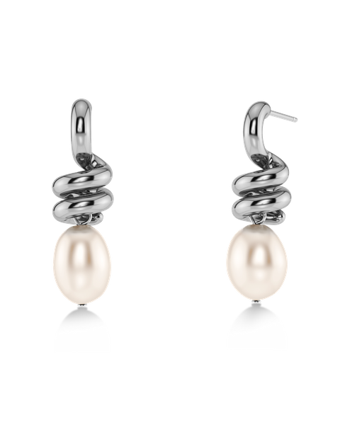 Swivel Earrings Pearl L Bride Hopea