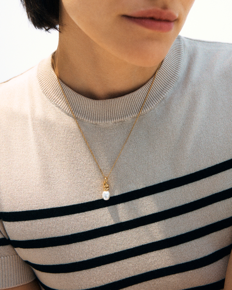 Swivel Necklace Pearl S Guldhalskæder Guld