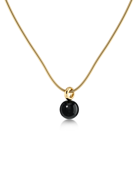 Aura Necklace L Gold necklaces Goud/Zwart