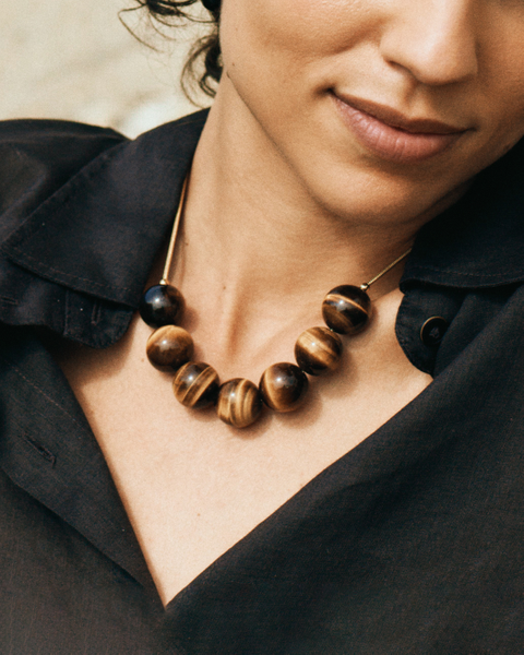 Aura Necklace Maxi Gold necklaces Guld/Brun