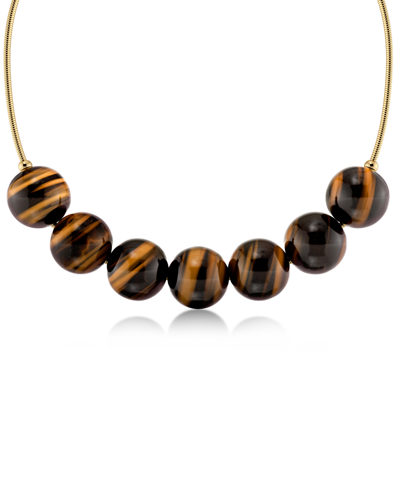 Aura Necklace Maxi Guldhalsband Guld/Brun