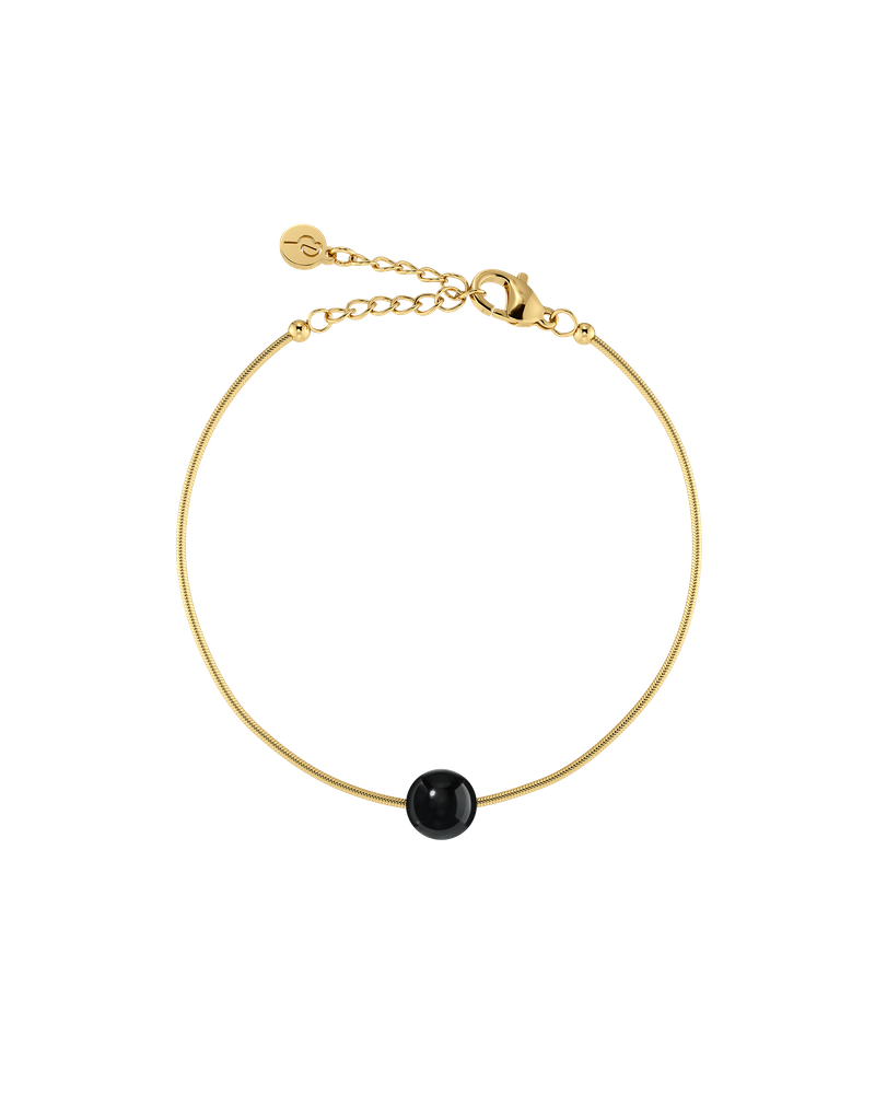 Aura Bracelet S Goldarmbänder Gold/Schwarz