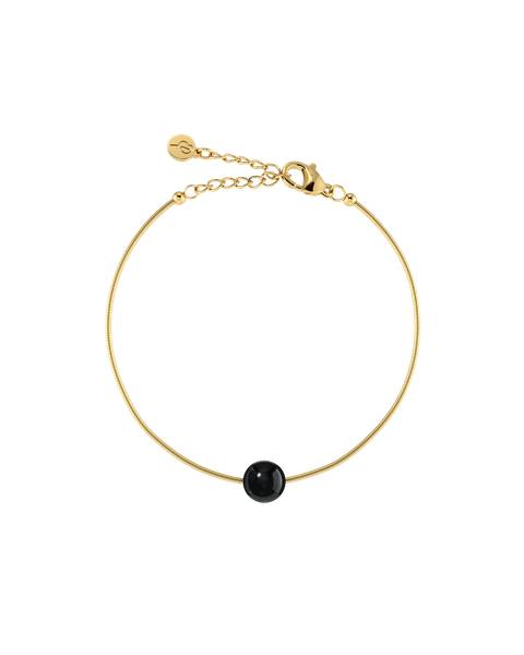 Aura Bracelet S Gold bracelets Kulta/Musta