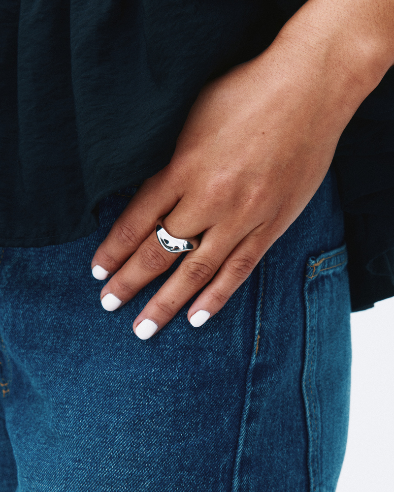 Azura Ring Hopeiset sormukset Hopea