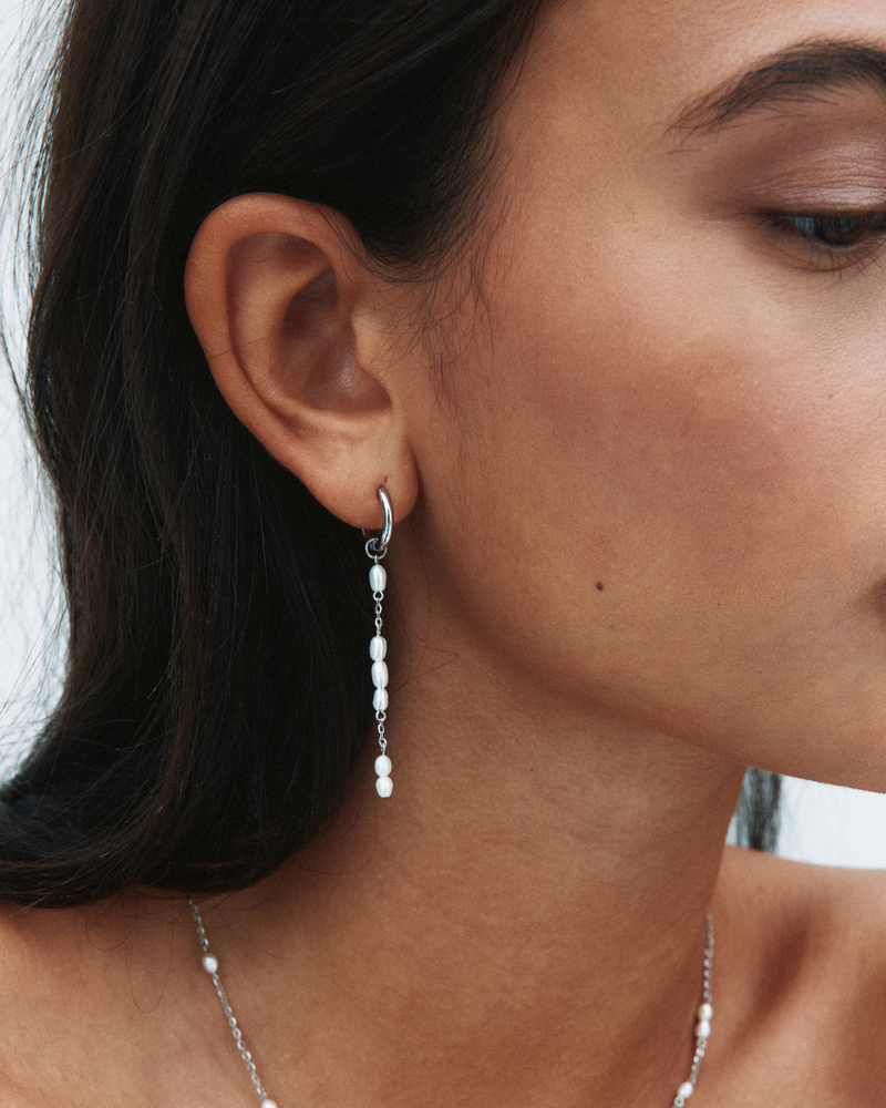 Breeze Hoops L Hoops Silver