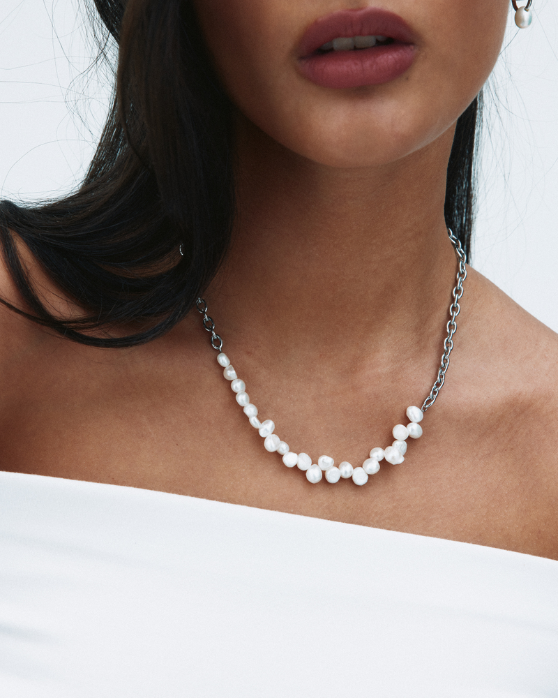 Breeze Necklace Multi Chain Silberhalsketten Silber