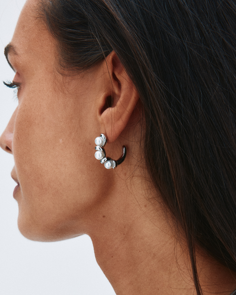 Margot Hoops L Hoops Silver
