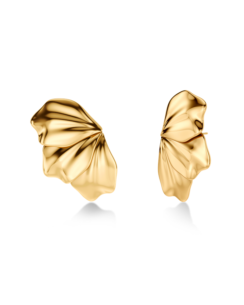 Petal Studs L Steckerohrringe Gold
