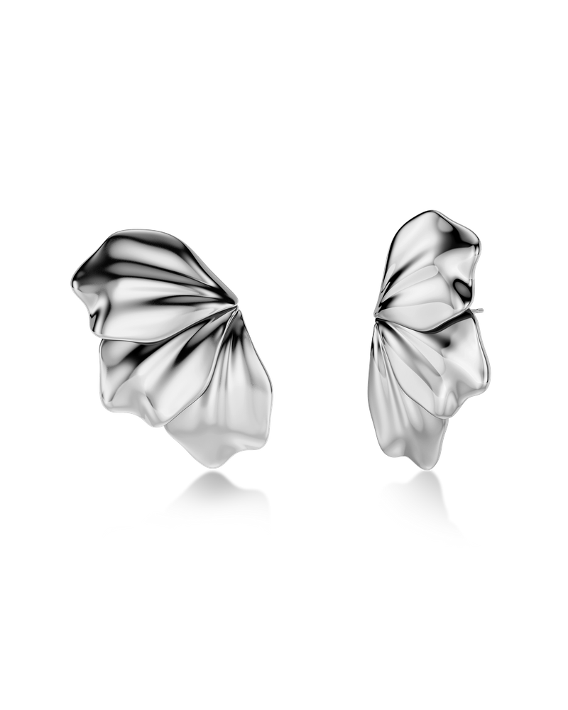 Petal Studs L Steckerohrringe Silber