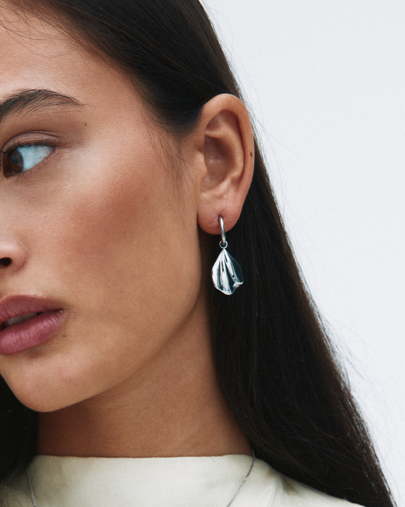 Petal Hoops Hoops Silver