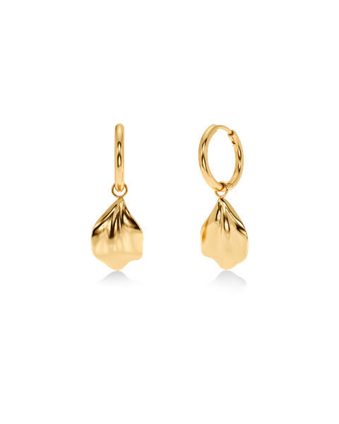Petal Hoops Gold earrings Guld