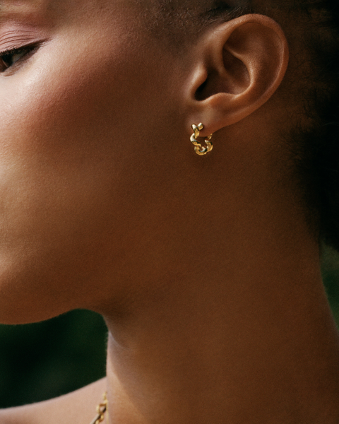 Spiral Hoops S Gold earrings Guld