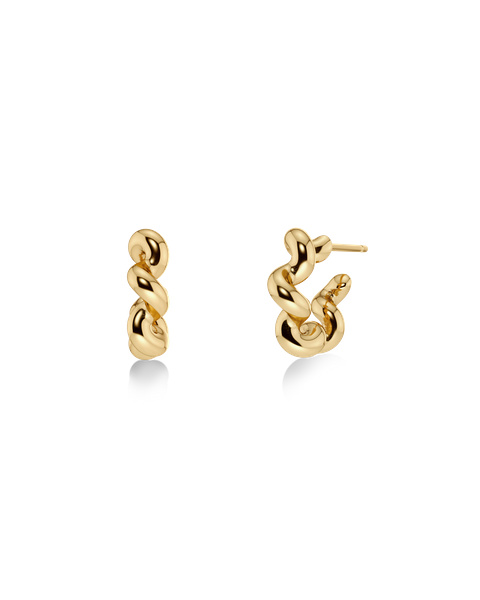 Spiral Hoops S Gold earrings Guld