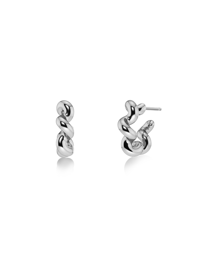 Spiral Hoops S Hoops Silver