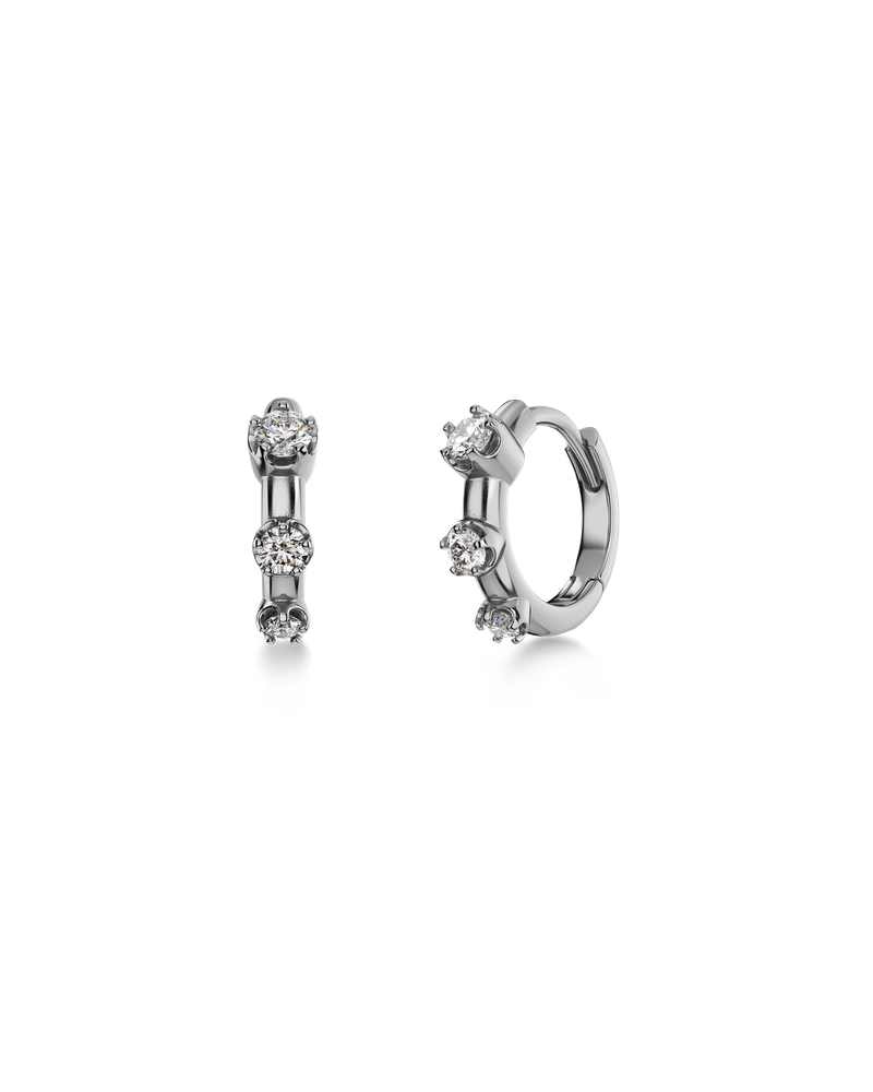 Teeny Hoops Hoops Silver