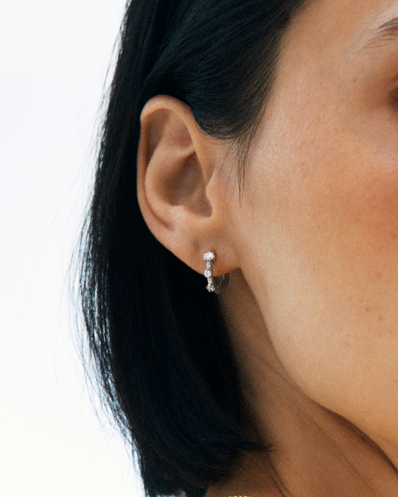 Teeny Hoops Hoops Silver