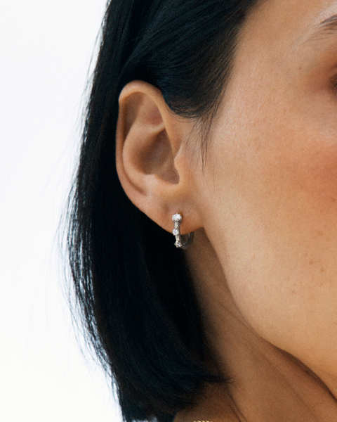 Teeny Hoops Jewellery Silver