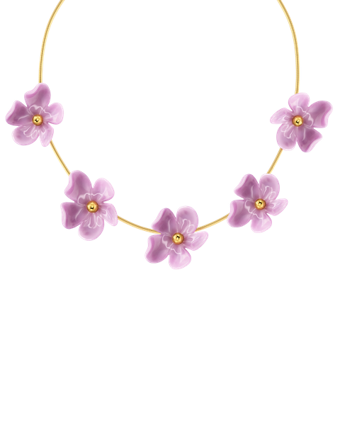 Wildflower Necklace Gold necklaces Kulta/Roosa