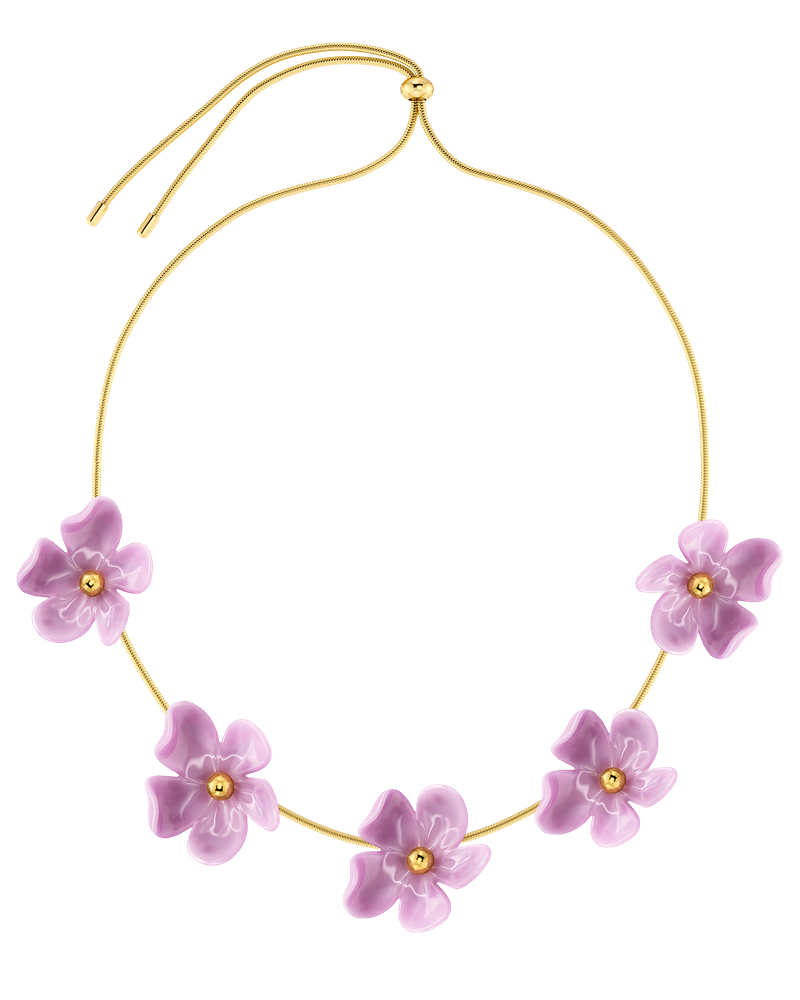 Wildflower Necklace Kultakaulakorut Kulta/Roosa