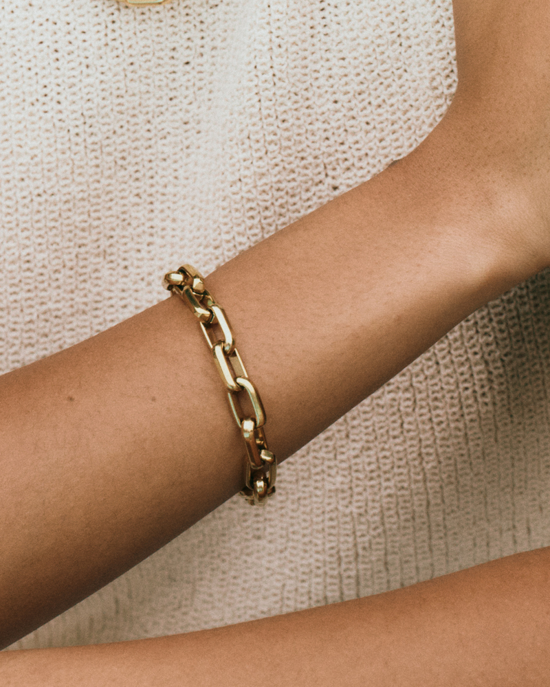 Box Chain Maxi Bracelet Guldarmband Guld