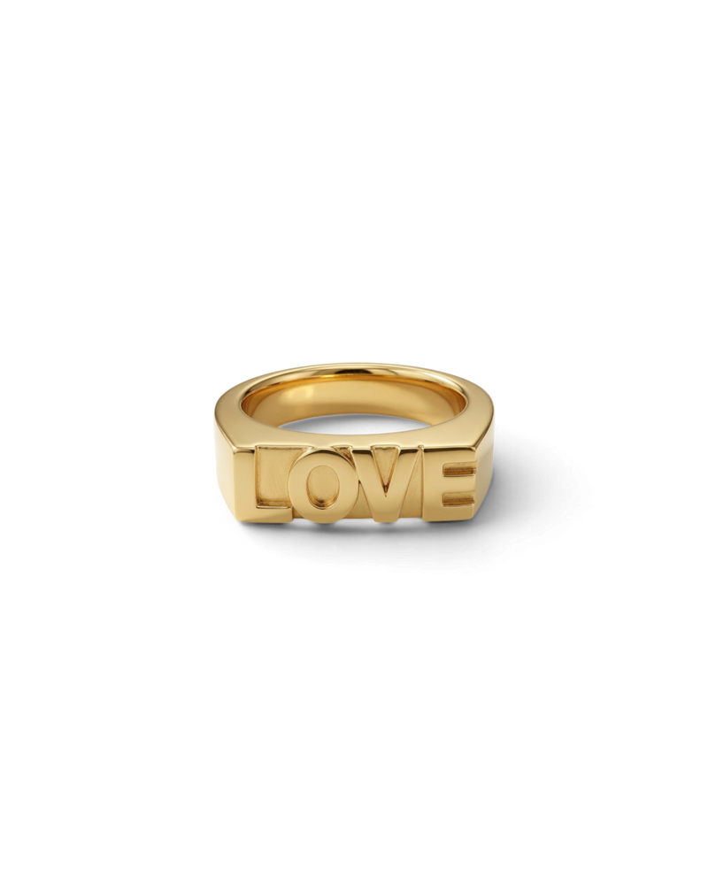 Love Signet Ring Kultasormukset Kulta