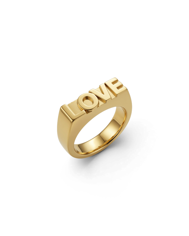 Love Signet Ring Kultasormukset Kulta