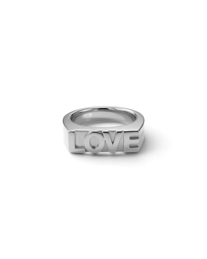 Love Signet Ring Ringe i sølv Sølv