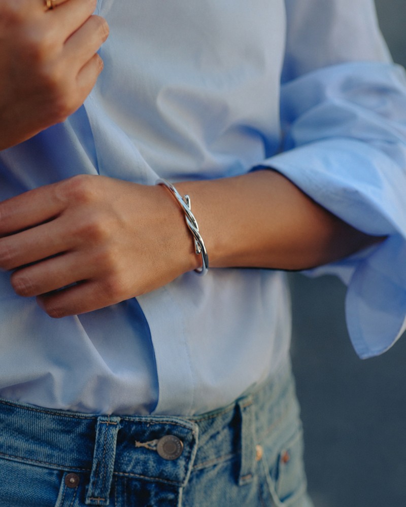 Novel Knot Cuff New silver jewellery Silver