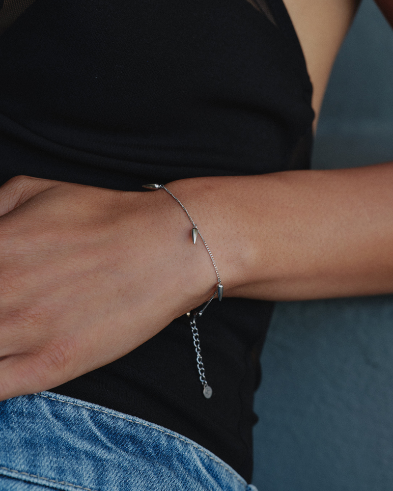 Peak Spike Bracelet Multi Silberarmbänder Silber
