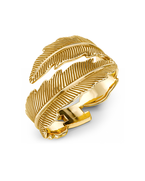Feather Bangle Gold bracelets Kulta