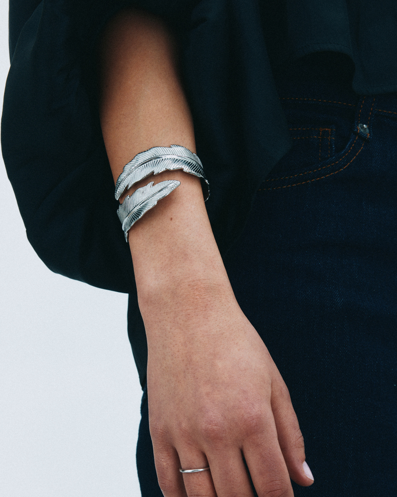 Feather Bangle Bangles Sølv