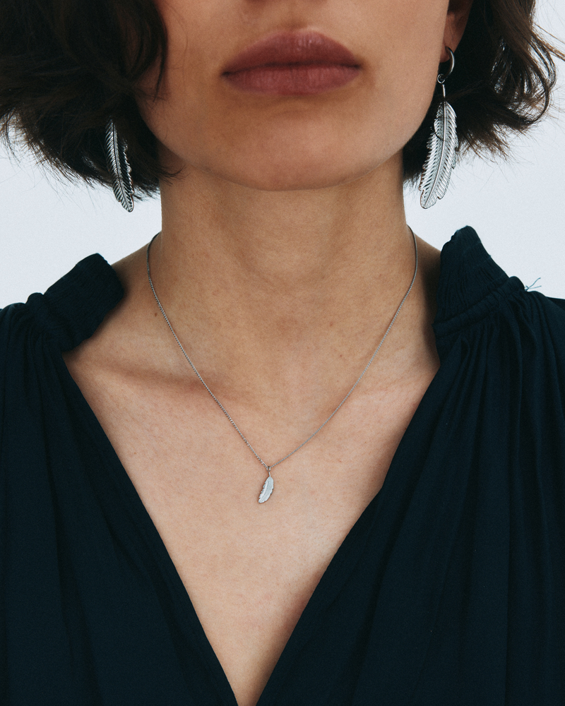 Feather Necklace S Silver necklaces Silver