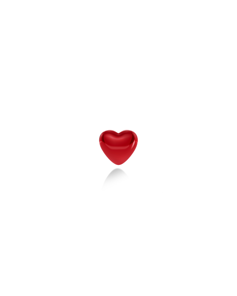 Heart One Stud Enamel Steckerohrringe Gold