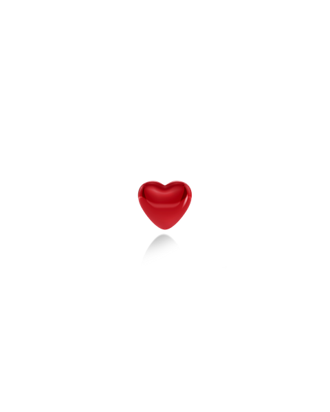 Heart One Stud Enamel Jewellery Guld