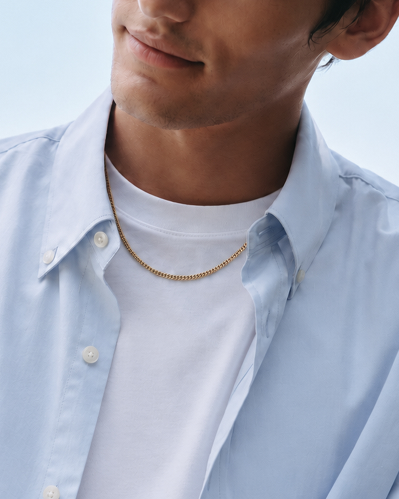 Sam Necklace 45 cm Guldhalsband Guld
