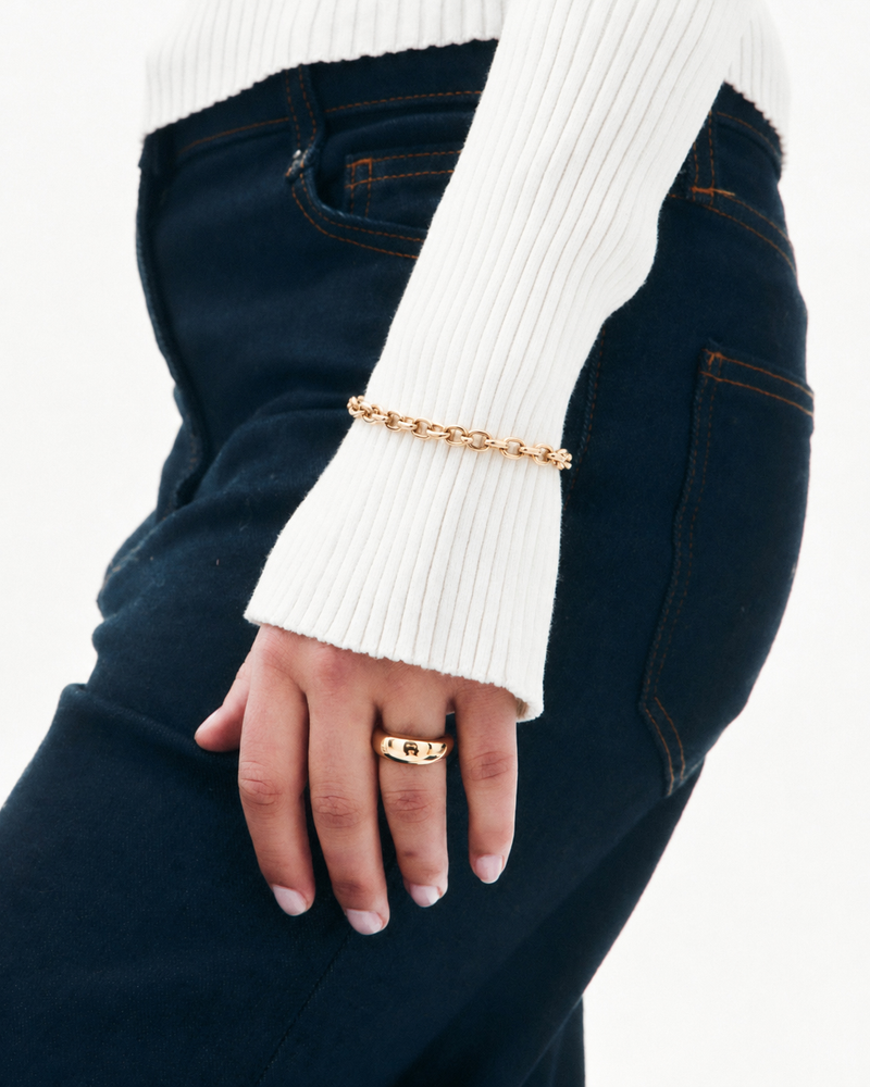 Anchor Chain Connect Bracelet Gullarmbånd Gull