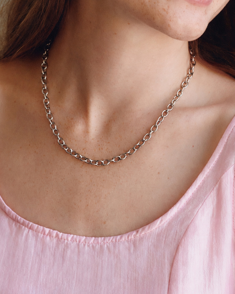 Anchor Chain Connect Necklace Charms Silver