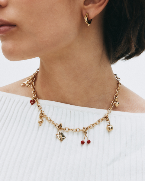 Apple Charm Charms Guld