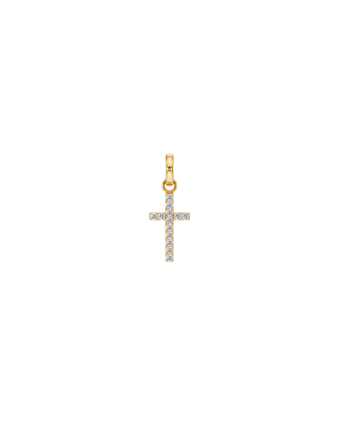Cross Sparkle Charm Charms Guld