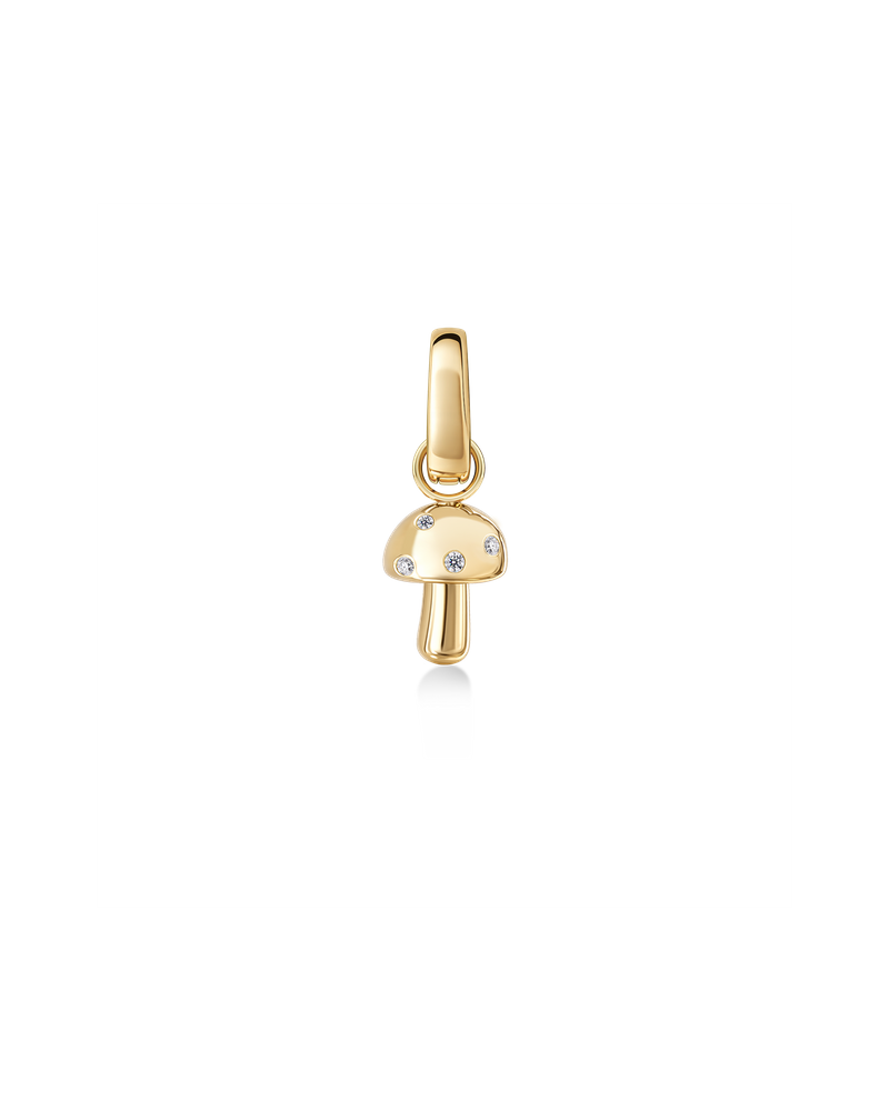 Mushroom Charm Guldberlocker Guld